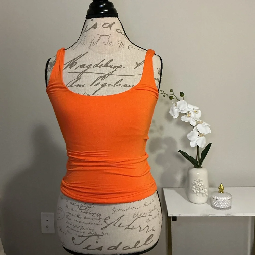 Orange Sleeveless Women's Top - Picture 1 of 7
